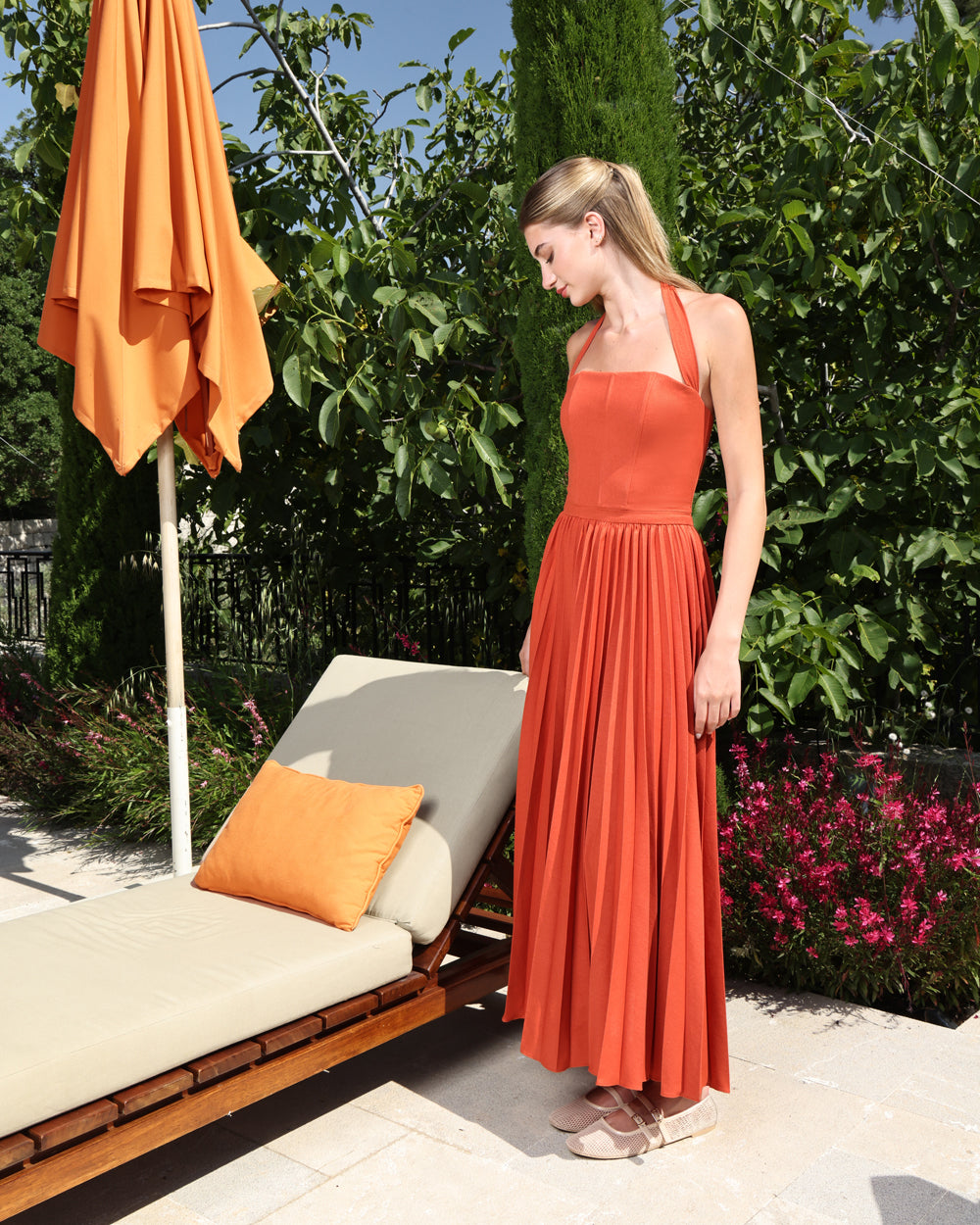RIVIERA DRESS - BRICK