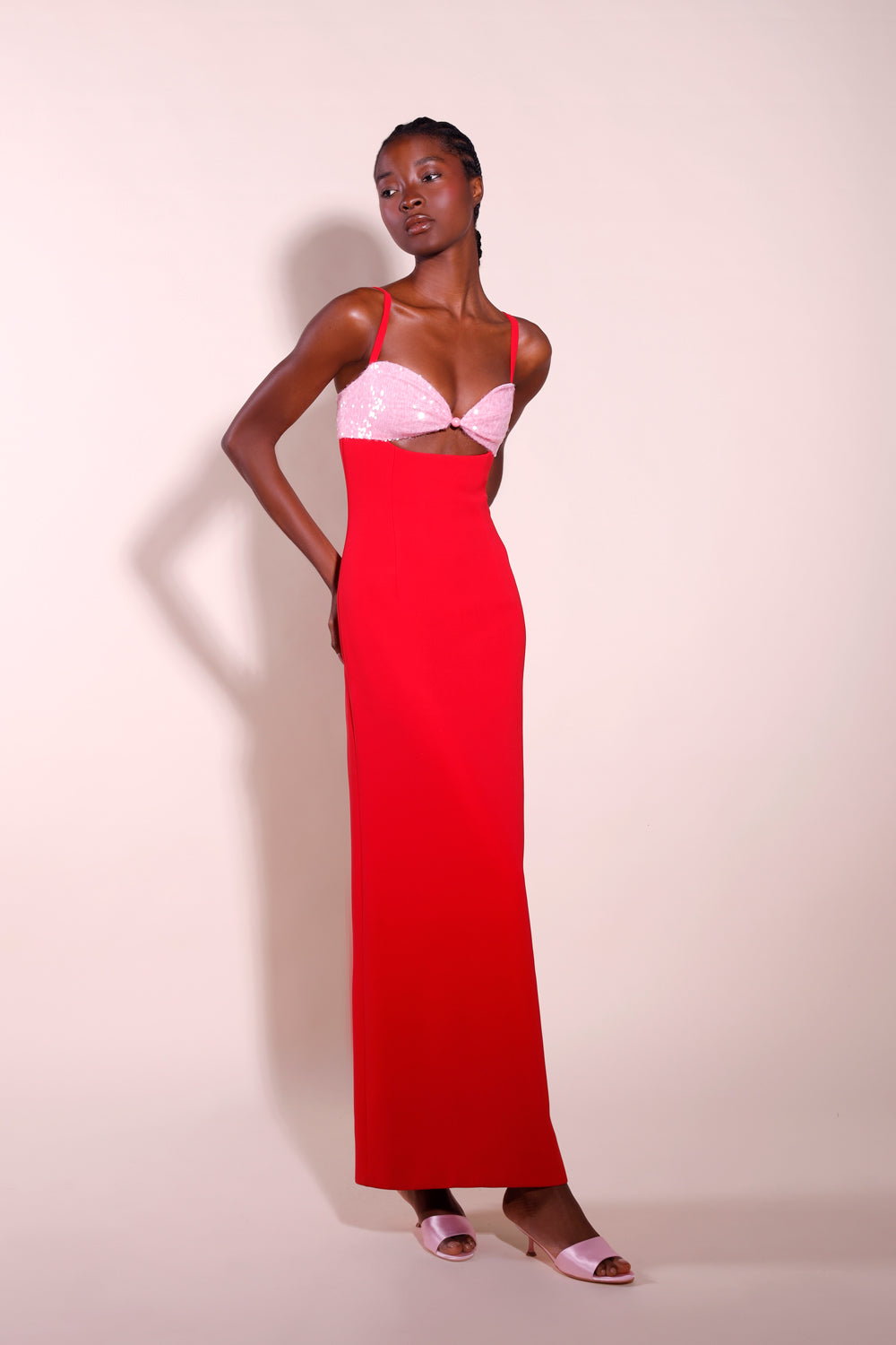 Daria Sequin Crepe Gown