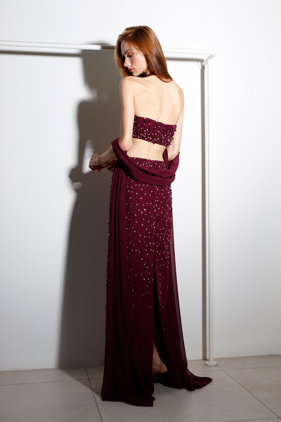 DALYA EMBELLISHED HALTER SET