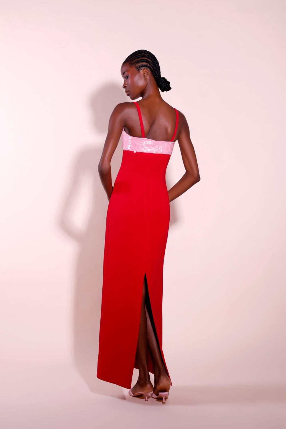 Daria Sequin Crepe Gown