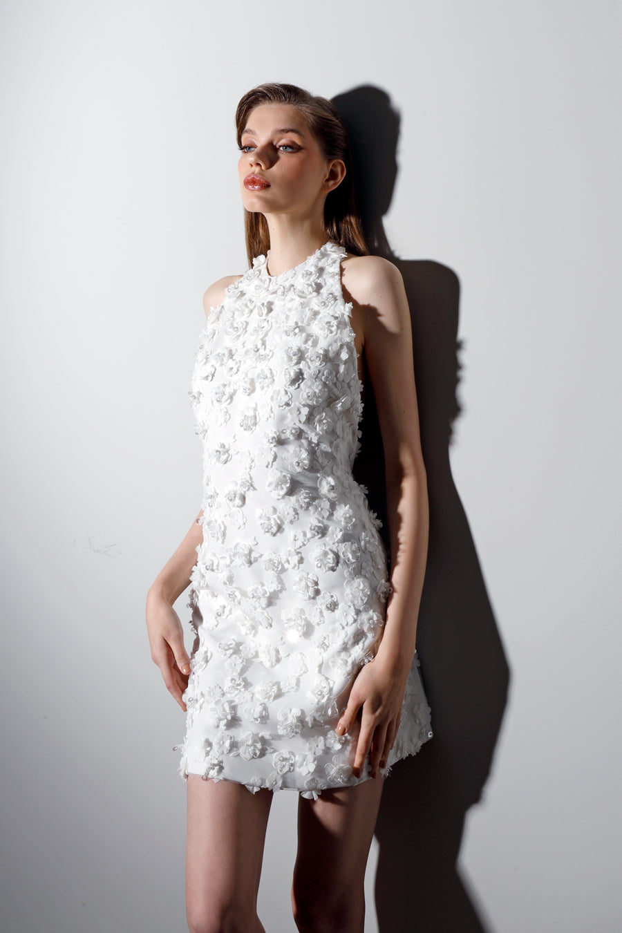 Camélia Embellished Bridal Mini Dress