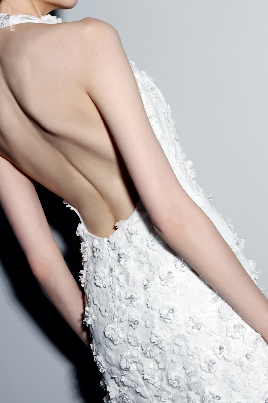 Camélia Embellished Bridal Mini Dress